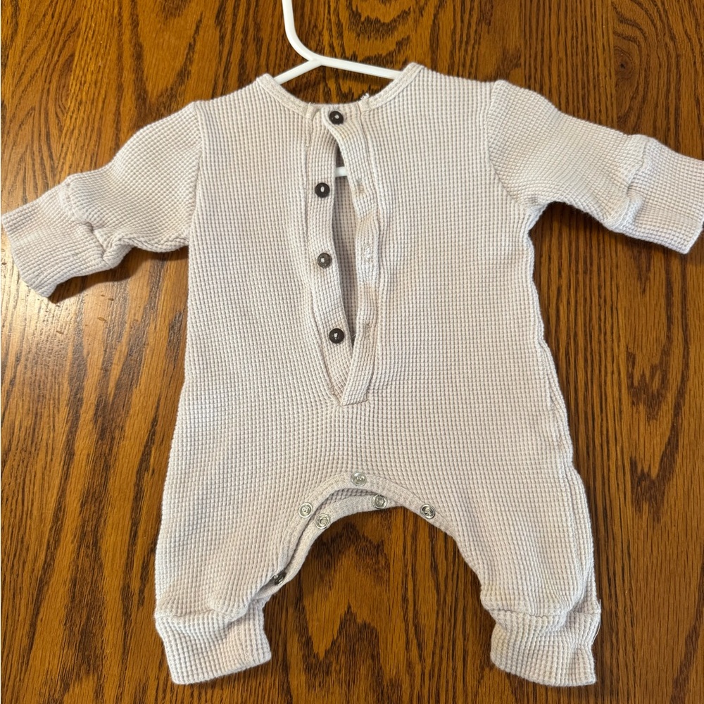 Creamy Beige Waffle One Piece